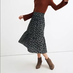 Madewell Tiered Peasant Midi Skirt- Branch Floral